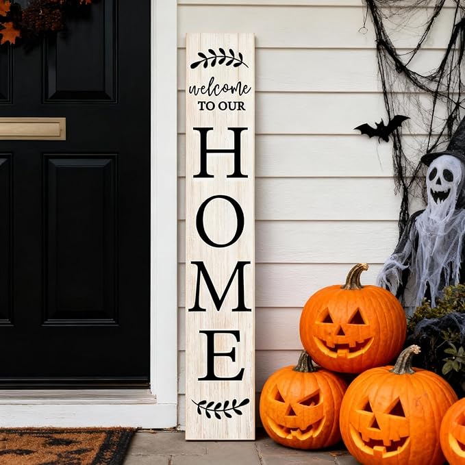 Welcome Sign for Front Porch, Farmhouse Vertical Outdoor Porch Decorations for - Image 9