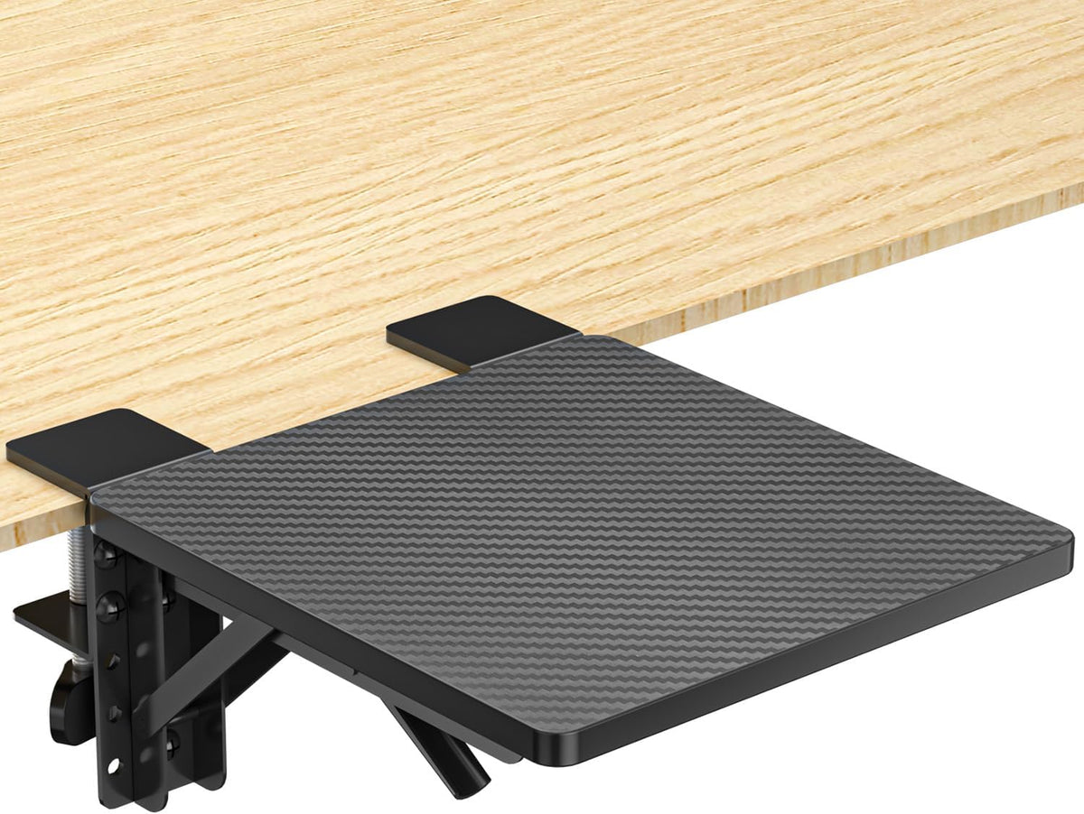 suptek Ergonomics Desk Extender Tray, 9.5"x9.1" Clamp on Table Moun...