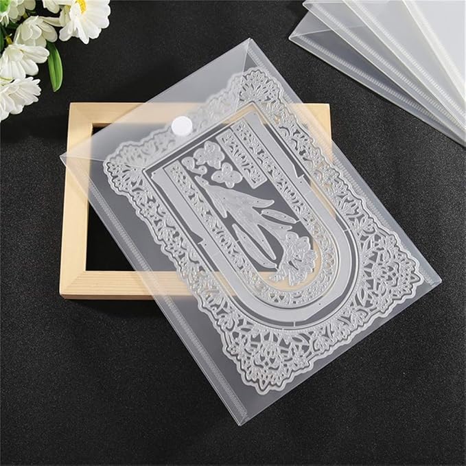 Large Stamp & Die Storage Pockets Resealable Clear Plastic Seal Bags Storage - Image 8