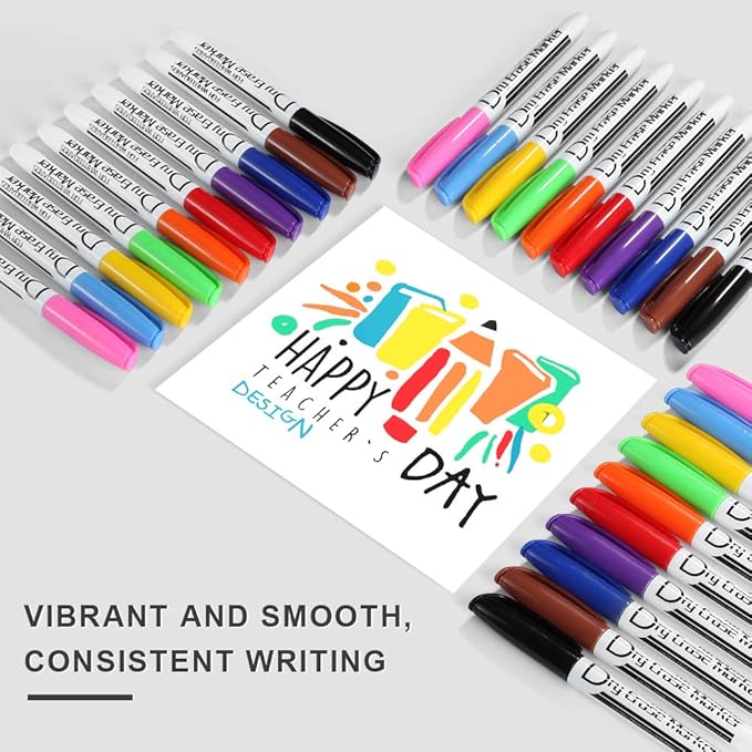 Volcanics Dry Erase Markers Low Odor Fine Whiteboard Markers Thin Box of 30 - Image 4