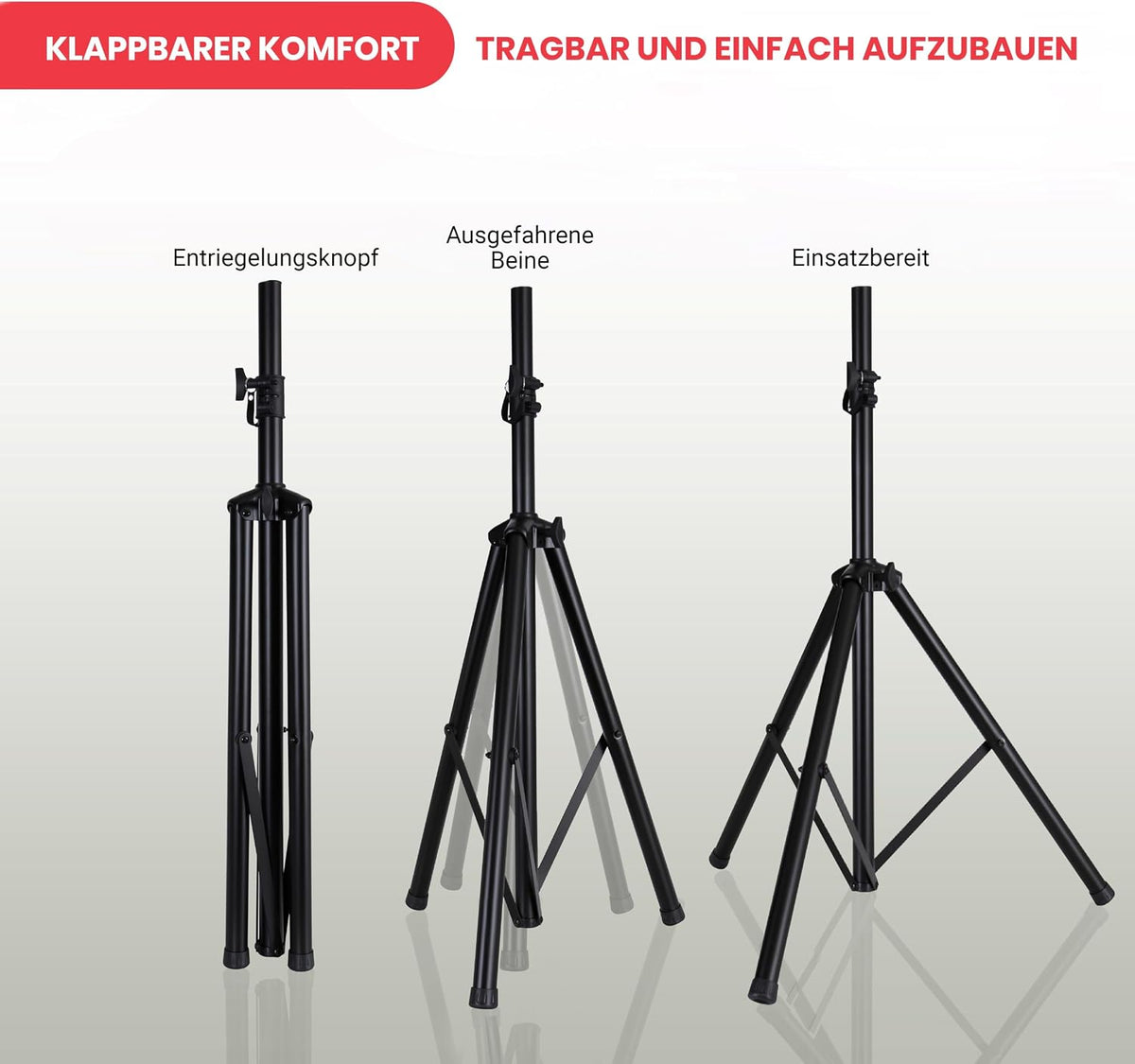 Pyle Universal Speaker Tripod Stand Mount - 6' Sound Equipment Holder Hei...