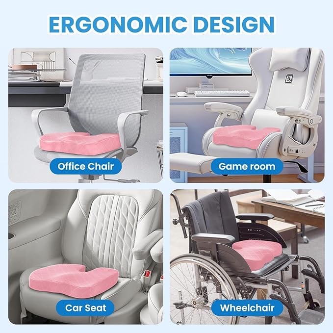 TushGuard Office/Car Seat Cushion, Non-Slip Sciatica & Back Coccyx Tailbone - Image 5