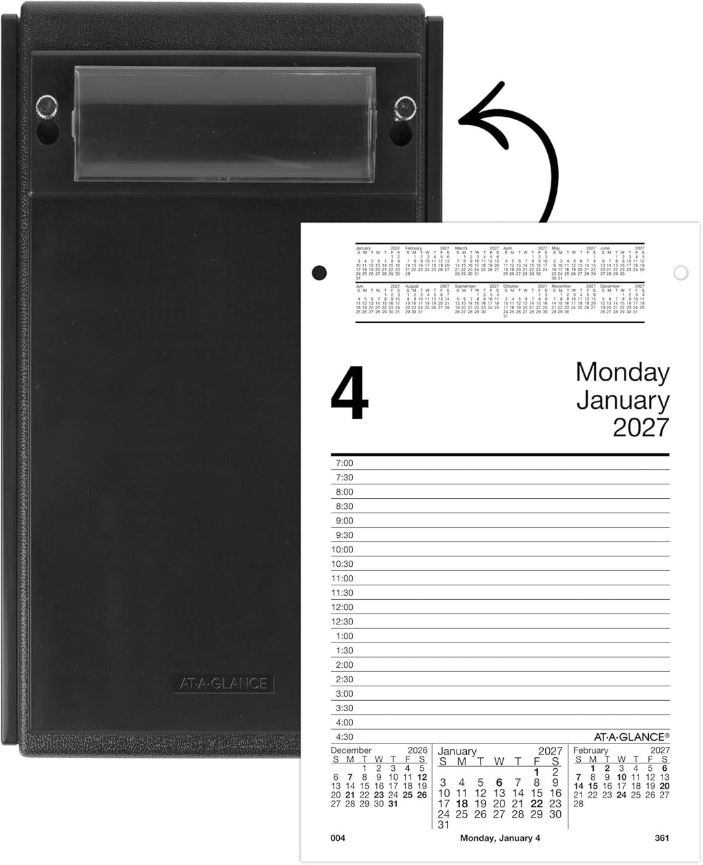 AT-A-GLANCE 2027 Desk Calendar Refill for E5800 Base, Daily Desk Pad Refill, 5" x 8" (E4585027)