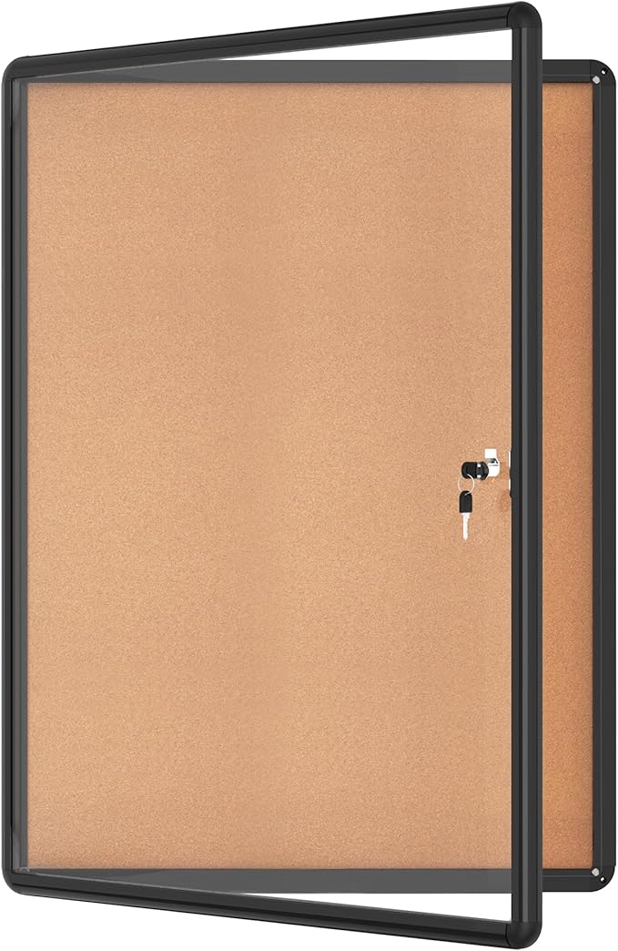 Mifuro 38"x28" Enclosed Bulletin Board, Lockable Weather-Resistant Aluminum by MifuroOfficeProduct