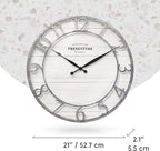 Presentime & Co 21" Farmhouse Series Wall Clock, Shiplap Style, Raised 3D - Image 7