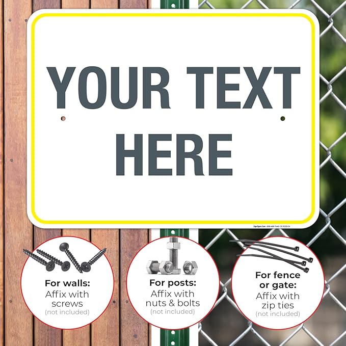 Personalized Custom Customize for Office, Delivery Yellow Sign, 18x24 Inches - Image 4