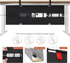 Univivi No Drill Under Desk Cable Management Tray, Clamp/Screw Mount Desk Cable - Image 2