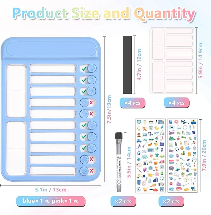 Audab 2Pcs Dry Erase Chore Chart - Image 4