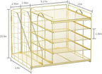 Marbrasse Desk Organizer with File Holder, 5-Tier Paper Letter Tray, Mesh Desk - Image 6