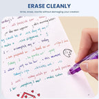 ParKoo Erasable Gel Pens, 15 Colors Retractable Erasable Pens Clicker, Fine - Image 5