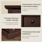 VVFLU Farmhouse 6 Drawer Dresser, Storage Dressers Organizer - Image 6
