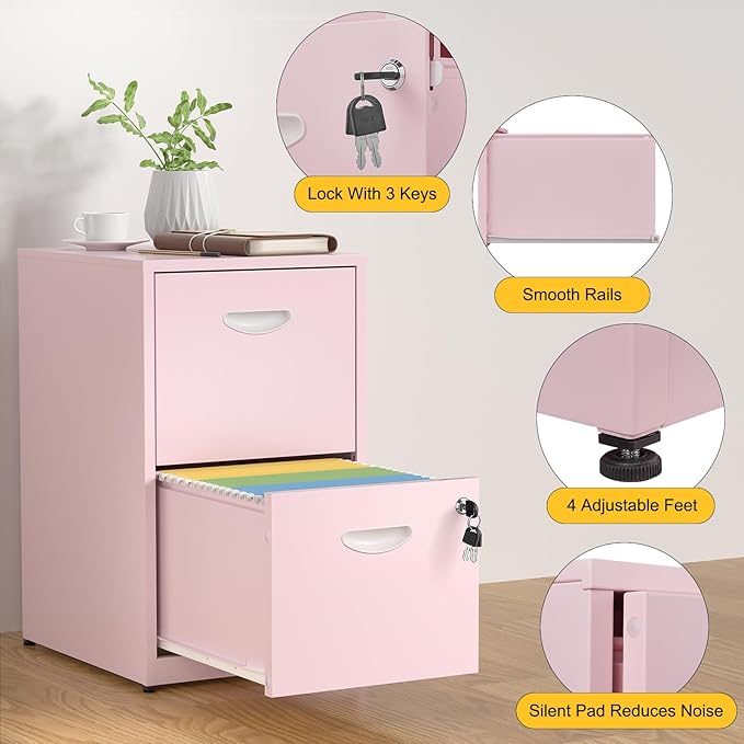 SteeLoong 2 Drawer File Cabinet - Image 5