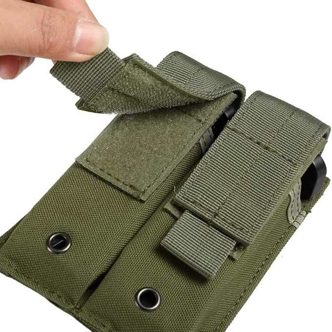 Tactical Single/Double Pistol Mag Pouch Outdoor Molle Open-Top Magazine Pouch - Image 4
