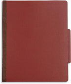 Blue Summit Supplies 10 Classification Folders, 3 Divider, Red | Letter size, 2" expansion, 2 prong fasteners, 3 dividers, 8 sections, for medical, legal, and personnel files
