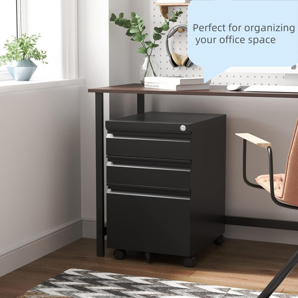 guizeeopo filing cabinets for home office, mobile file, front angle view