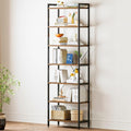 Casaottima Book Shelf, 7 Tier Tall Bookshelf, Modern Wood Bookcase Shelves by Casaottima