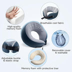 SPRFUFLY Soft Travel Pillow, 100% Memory Airplane Pillow - Image 3