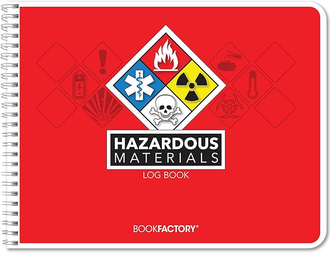 BookFactory Hazardous Material Log Book/Haz Mat Materials Tracking Logbook by BookFactory
