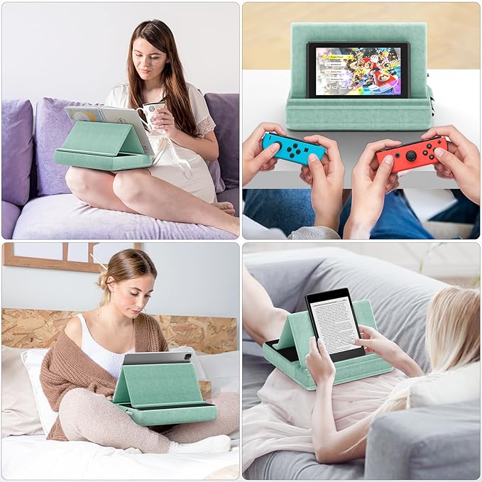 KDD Tablet Pillow Stand, Bed and Desk, Foldable Soft Pad Dock - Image 8