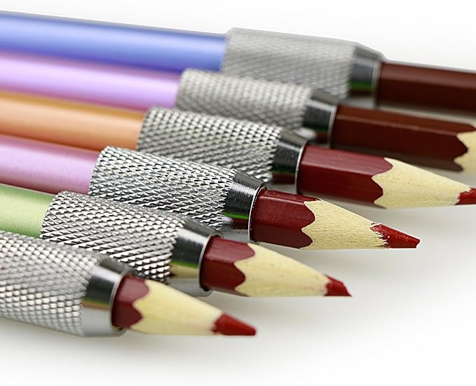 YOUSHARES Aluminum Assorted Colors Pencil Lengthener – Pencil Extender Holder - Image 3