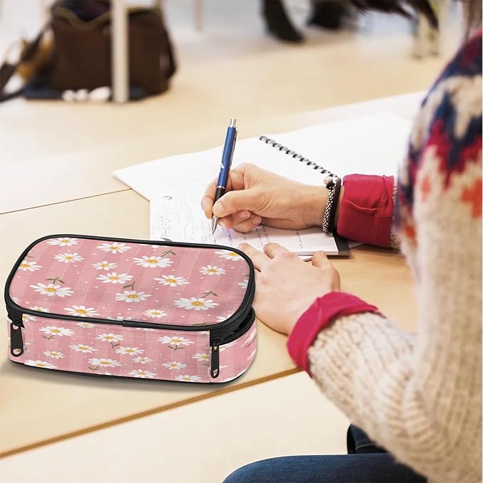 Pardick Flower Daisy Pencil Case，Big Capacity Pencil Pouch Coin Pouch - Image 7