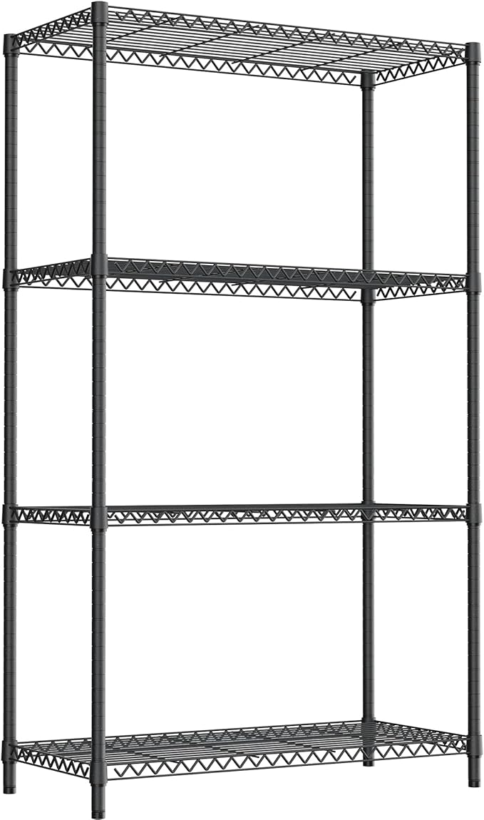 M MZG Standing Shelf Units Wire Rust-Proof Outdoor Storage Shelving 4-Tier - Image 6