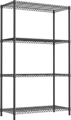 M MZG Standing Shelf Units Wire Rust-Proof Outdoor Storage Shelving 4-Tier - Image 6