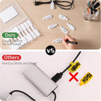 Trilancer Reusable Cable Cord Wire Labels, Hook&Loop Closure, - Image 5