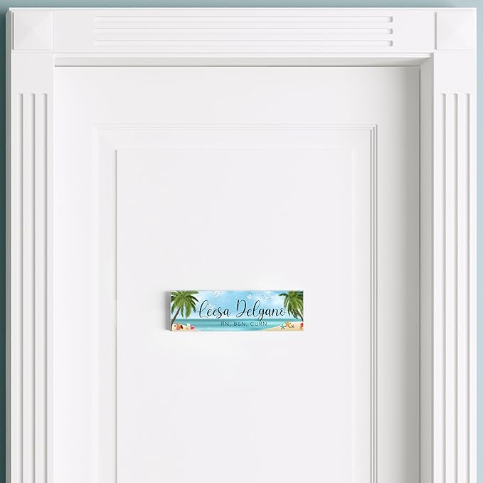 Artblox Personalized Office Desk Name Plate and Business Card Holder | Clear - Image 7