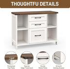 Vabches File Cabinet with 3 Drawers, Farmhouse Lateral File Cabinet Fits Files - Image 7