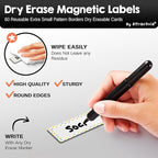 Attractivia Erase Magnetic Labels 2.8 x 1.2 in, Pattern Borders, Dry Erase - Image 2