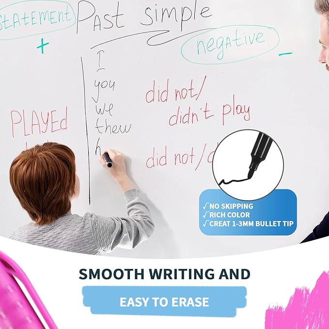 Dry Erase Markers, Fine Tip Whiteboard Marker, Low Odor Dry Marker, Fine Point - Image 4