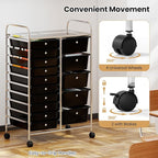 Giantex 15 Drawer Rolling Cart - Image 6