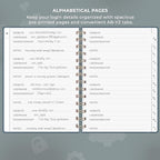 Clever Fox Password Book Spiral – Internet Address & Password Organizer - Image 3