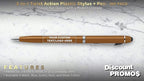 DISCOUNT PROMOS Custom Twist Action Plastic Stylus Pens, Personalized Bulk Pack - Image 2