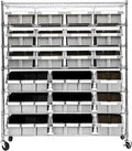 Seville Classics Heavy Duty NSF Bin Rack Solid Steel Wire Shelving Storage Unit
