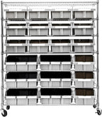 Seville Classics Heavy Duty NSF Bin Rack Solid Steel Wire Shelving Storage Unit