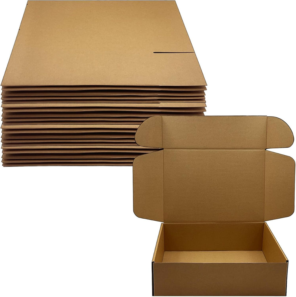 13x9x4 inch shipping boxes set of 20, brown, main product view