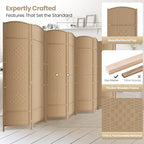 8 Panel Room Divider, 6Ft Folding Privacy Screen, Tall - Image 2