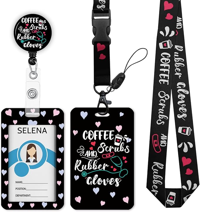 Funny Nurse Lanyards for ID Badges Name Tags ID Card Holder, ID Badge Holder by Mcapirivo