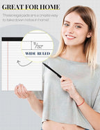 6 Pack 8.5 x 11 Legal Pads for Office Supplies Paper Pads 8.5 x 11 White Note - Image 3