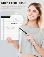 Note Pads 8.5 x 11 Wide Ruled Lined Writing Note Pad - Image 3