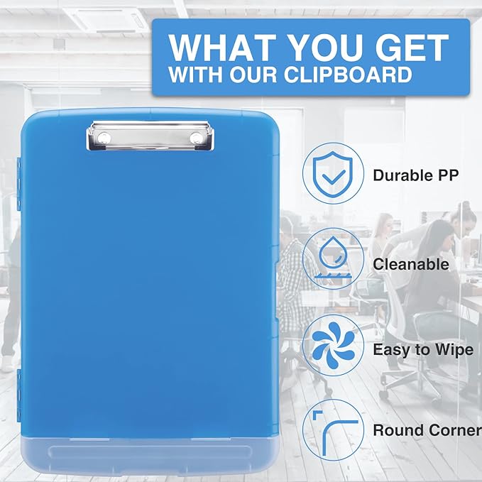 Sooez Clipboard with Storage, High Capacity Nursing Clip Board 8.5 x 11 with - Image 4