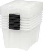 IRIS USA 32 Qt Stackable Plastic Storage Bins - Image 9
