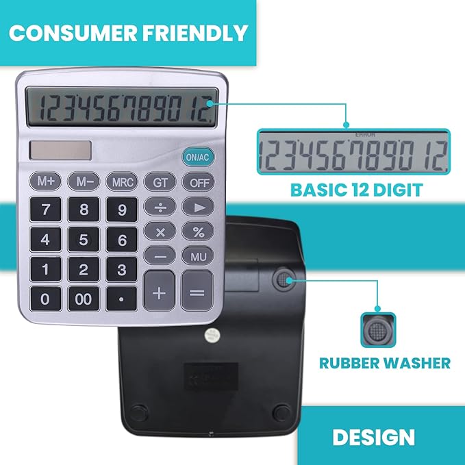 LICHAMP Desk Calculators with Big Buttons and Large Display, Office Desktop - Image 5