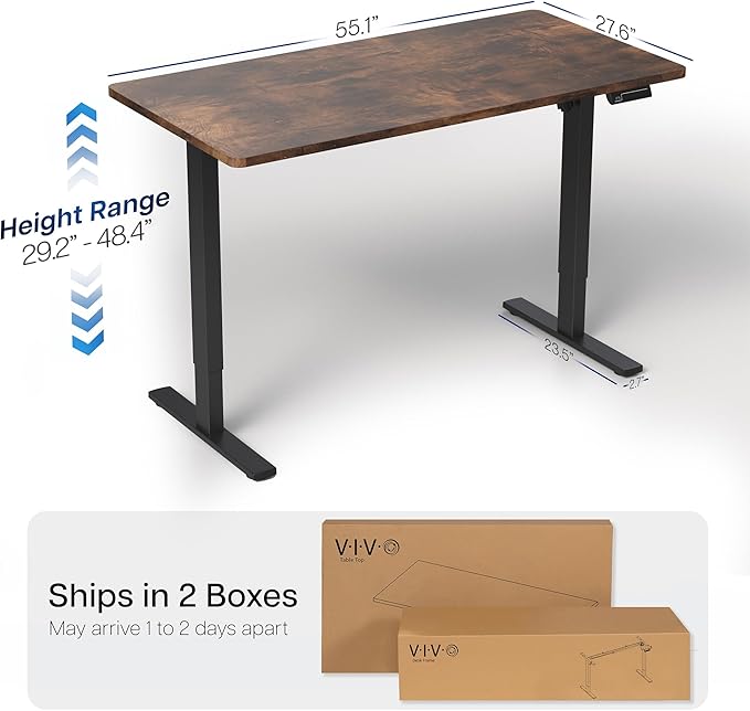 VIVO Electric 55 x 28 in Standing Desk, Memory Height Adjustment, 1B Series - Image 5