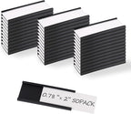 Realth C Channel Magnetic Label Holders 50 Pack 0.78" x 2" by Realth