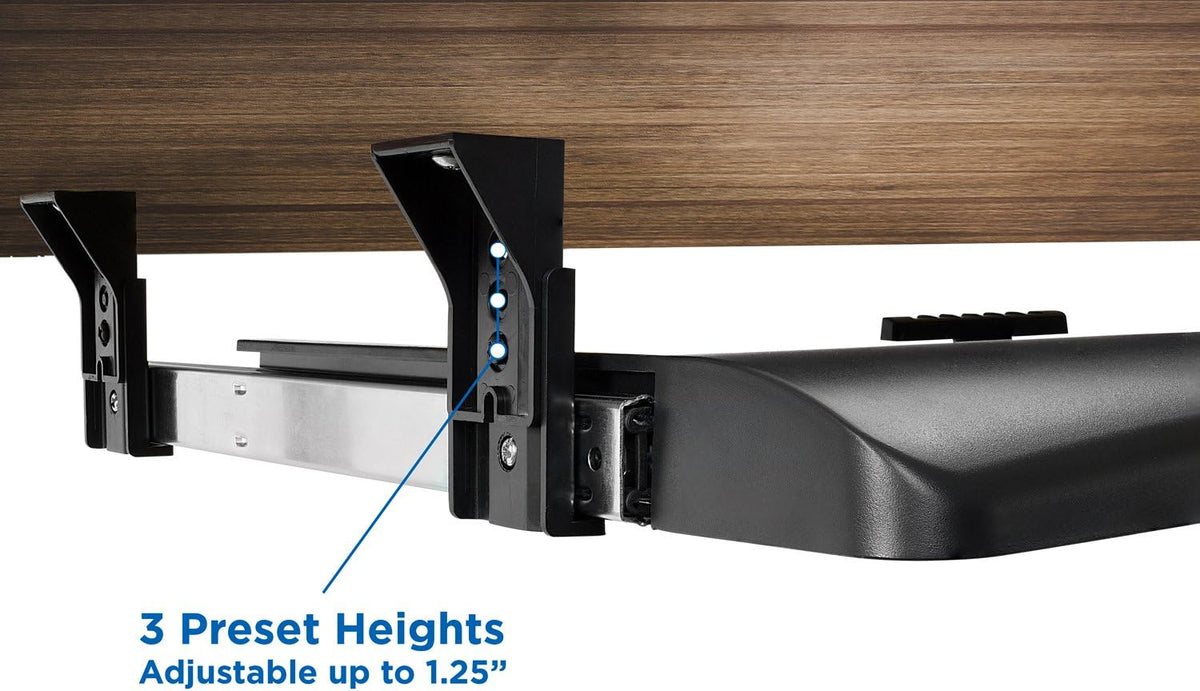 Mount-It! Under Desk Keyboard Drawer with Wrist Rest, Ball-Bearing Slide