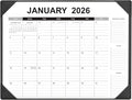 Desk Calendar 2026-2027 with Desk Mat – 22" x 17" Large Desk Pad Calendar Runs by Tutazook