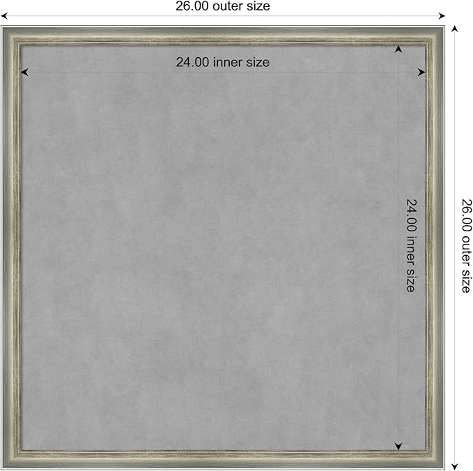 Amanti Art Silver Framed Magnetic Board 26x26 Medium Vision Board - Image 4